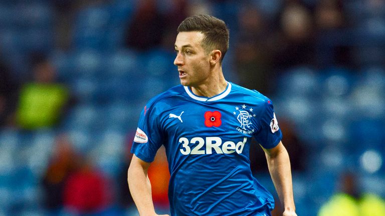 04/11/17 LADBROKES PREMIERSHIP.  RANGERS V PARTICK THISTLE (3-0) (3-0).  IBROX - GLASGOW.  Jason Holt in action for Rangers.