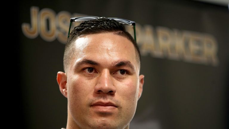 Joseph Parker attends a press conference at Duco Events Office on November 8, 2017