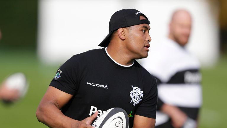 Julian Savea of Barbarians during a training session