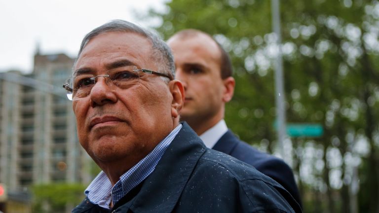 Former President of the Nicaraguan Football Federation Julio Rocha exits the Court of the Eastern District on May 18, 2016 in Brooklyn, New York. 
Ex-FIFA 
