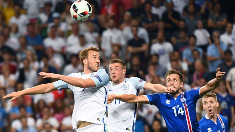 Harry Kane and Jamie Vardy on England duty at Euro 2016