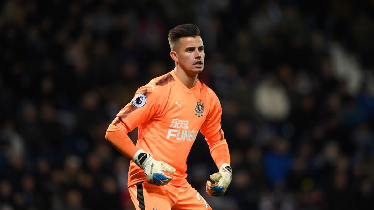 Newcastle goalkeeper Karl Darlow in action during the Premier League match between West Bromwich Albion and Newcastle