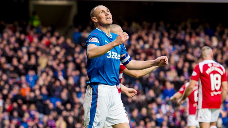 Kenny Miller cuts a frustrated figure on a bleak afternoon for the home side