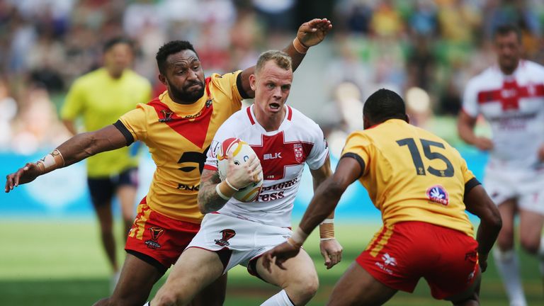 Kevin Brown went off at half-time for England but is expected to be fit for next week's semi-final with Tonga