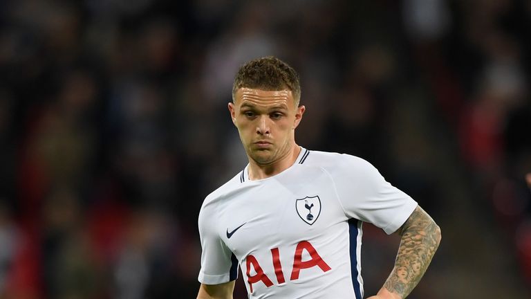 LONDON, ENGLAND - OCTOBER 25: Kieran Trippier of Tottenham Hotspur in action during the Carabao Cup Fourth Round match between Tottenham Hotspur and West H