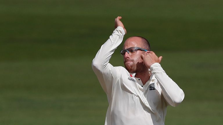 CANTERBURY, ENGLAND - JUNE 22:  Jack Leach of England Lions bowls during day 2 of the match between England Lions and South Africa A at The Spitfire Ground
