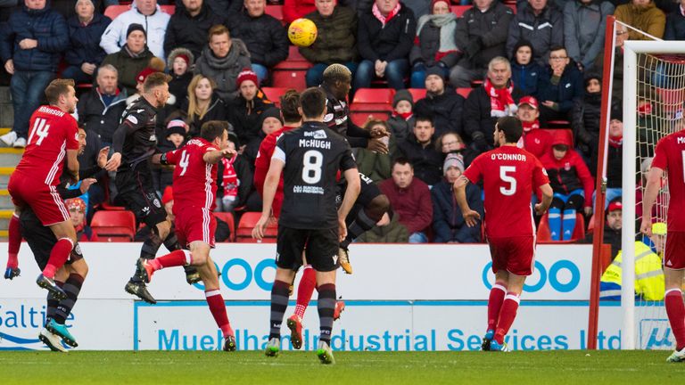 Louis Moult opens the scoring at Pittodrie with a trademark header