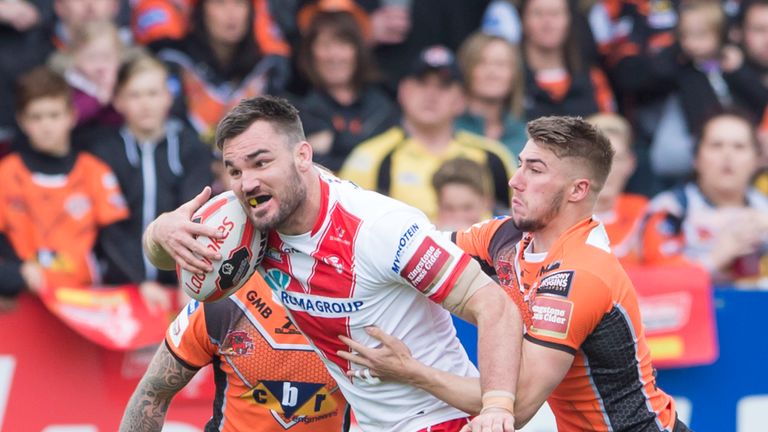 Luke Douglas played his first season for St Helens in 2017