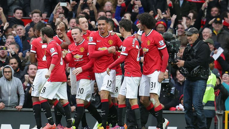 Old Trafford on April 12, 2015 in Manchester, England