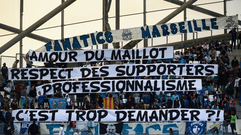 Marseille Fans Express Anger Towards Patrice Evra After Ban Football News Sky Sports