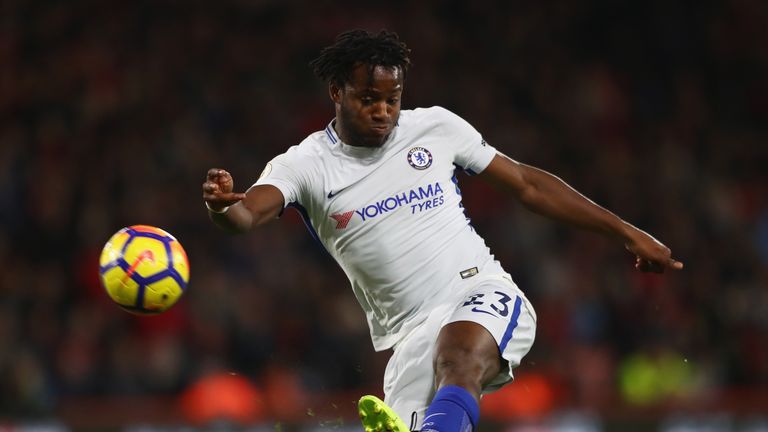BOURNEMOUTH, ENGLAND - OCTOBER 28:  Michy Batshuayi of Chelsea during the Premier League match between AFC Bournemouth and Chelsea at Vitality Stadium on O