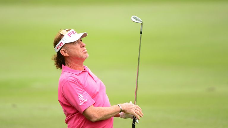 Miguel Angel Jimenez of Spain pictured during round three of UBS Hong Kong Open at The Hong Kong Golf Club 