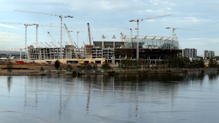New Perth Stadium under construction