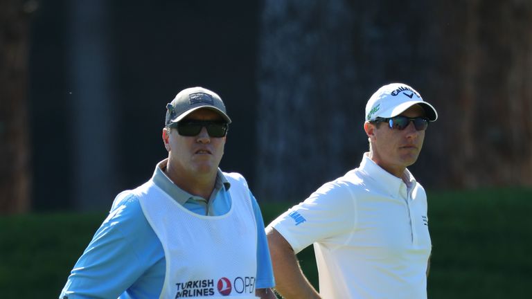 ANTALYA, TURKEY - NOVEMBER 03:  Nicolas Colsaerts of Belgium waits on the 1st hole during the second round of the Turkish Airlines Open at the Regnum Carya