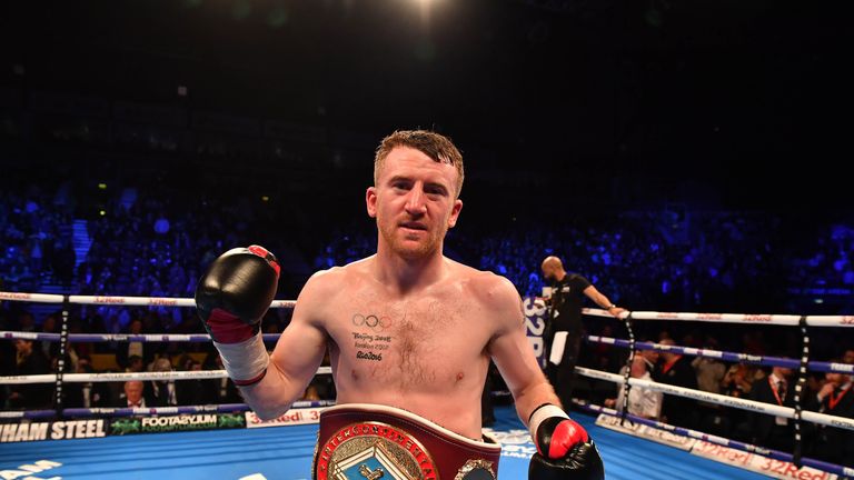 BELFAST, NORTHERN IRELAND - NOVEMBER 18: Paddy Barnes is declared winner over Eliecer Quezada following their WBO Intercontinental Flyweight Championship b