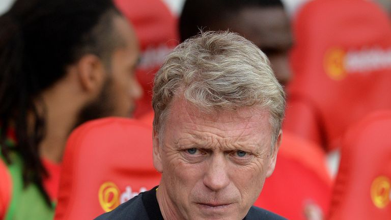 David Moyes looks on during a Premier League match between Sunderland and Crystal Palace