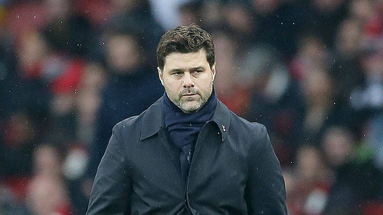 Mauricio Pochettino during the second half of the north London derby