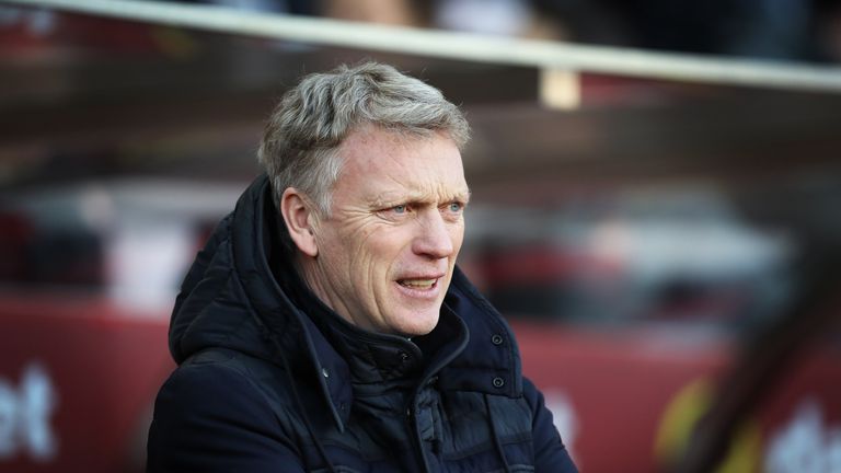 David Moyes during a Premier League match between Sunderland and Stoke City at Stadium of Light