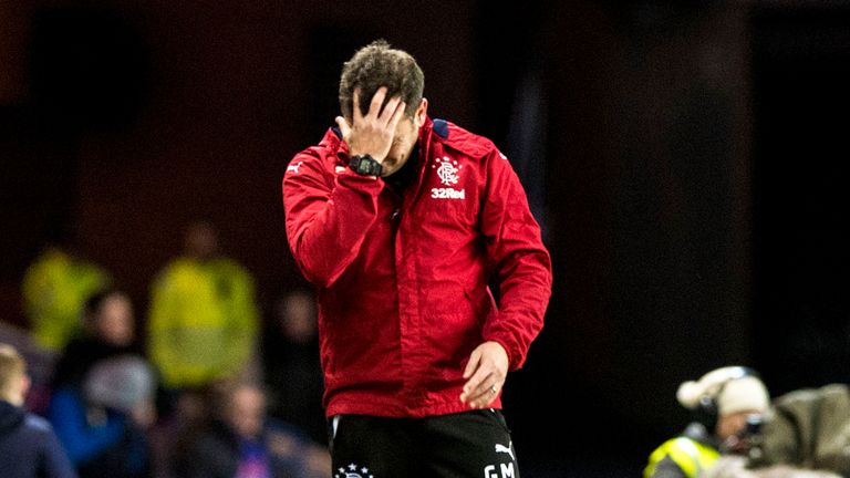 Rangers interim manager Graeme Murty on the touchline.