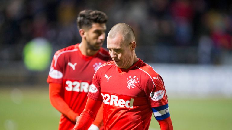 Rangers' Kenny Miller walks off dejected after the defeat