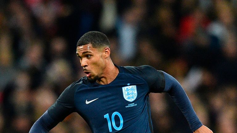 England's midfielder Ruben Loftus-Cheek runs with the ball during the friendly international football match between England and Germany at Wembley Stadium 