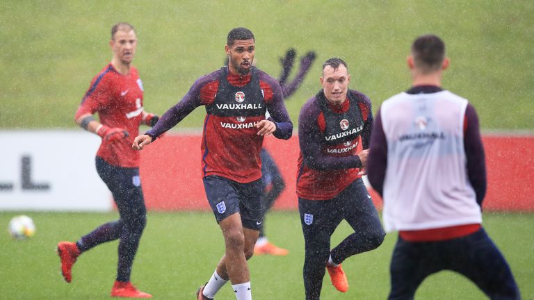 Ruben Loftus-Cheek in action during an England first team training session at St George's Park