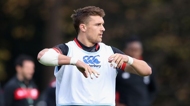 Henry Slade during the England training session held at Pennyhill Park on November 9, 2017