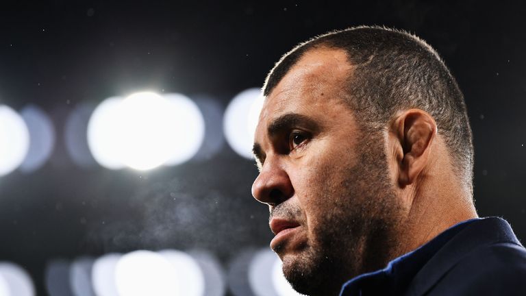 Michael Cheika after the Old Mutual Wealth Series match between England and Australia at Twickenham Stadium