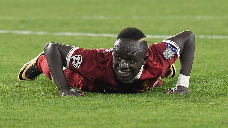 A dejected Sadio Mane reacts after Liverpool's 3-3 draw in Sevilla