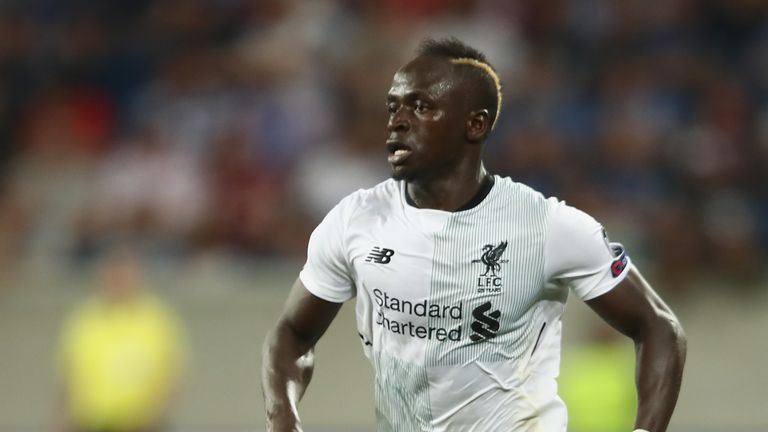 Sadio Mane during the UEFA Champions League Qualifying Play-Off Round First Leg match between 1899 Hoffenheim and Liverpool FC, August 2017