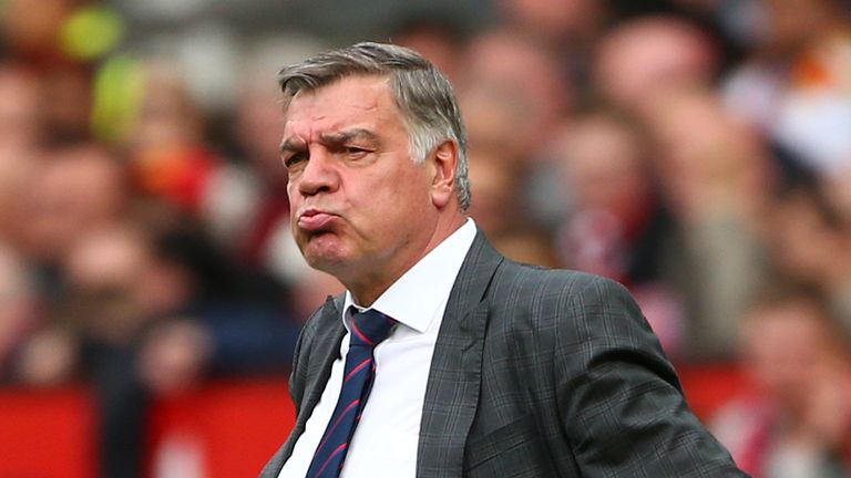MANCHESTER, ENGLAND - MAY 21: Crystal Palace manager Sam Allardyce during the Premier League match between Manchester United and Crystal Palace at Old Traf