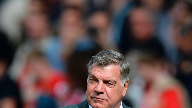 Sam Allardyce during the Premier League match between Manchester United and Crystal Palace at Old Trafford on May 21, 2017