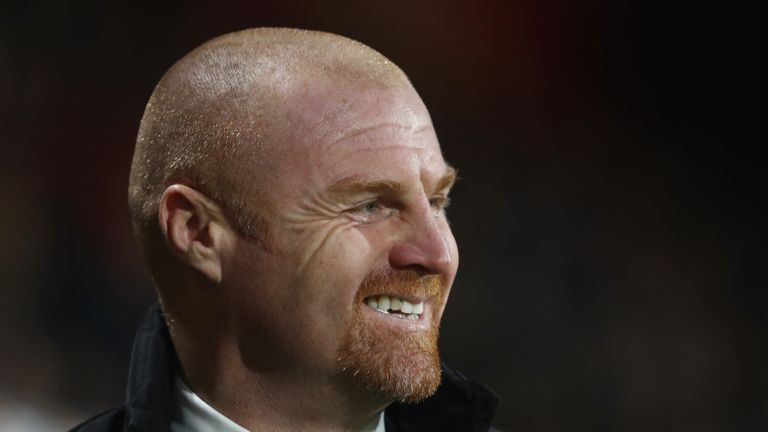 Sean Dyche, Manager of Burnley looks on prior to the Premier League match between AFC Bournemouth and Burnley