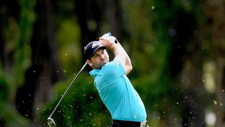 GOLD COAST, AUSTRALIA - NOVEMBER 30:  Sergio Garcia of Spain plays a shot during day one of the 2017 Australian PGA Championship at Royal Pines Resort on N