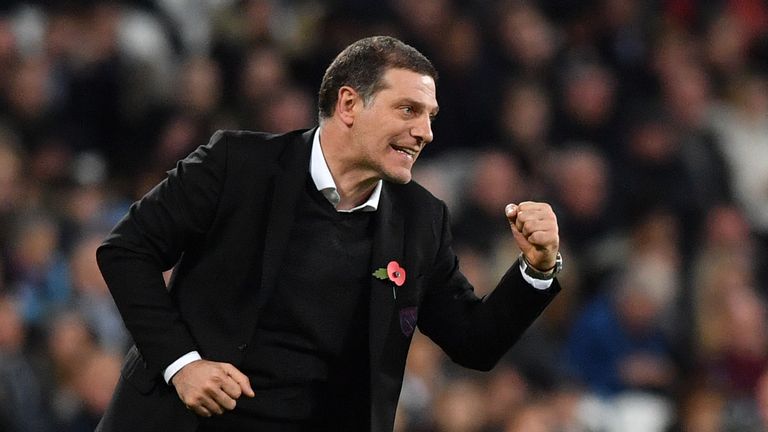 West Ham United's Croatian manager Slaven Bilic gestures during the English Premier League football match between West Ham United and Liverpool at The Lond
