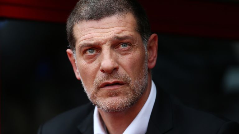 Slaven Bilic prior to kick-off in the Premier League match between Crystal Palace and West Ham United at Selhurst Park