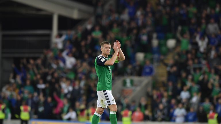 Steven Davis of Northern Ireland after the World Cup Qualifier against Czech Republic