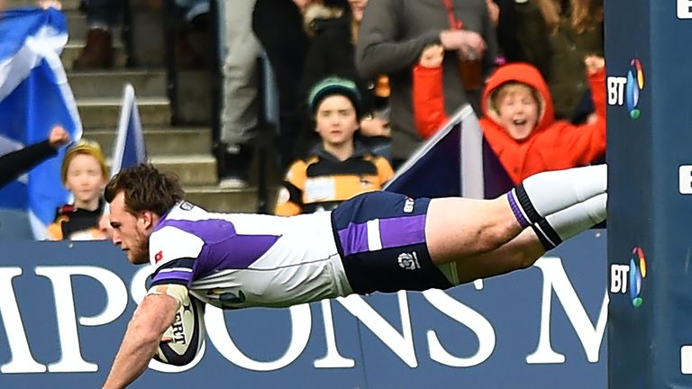 Scotland full-back Stuart Hogg opened the scoring early