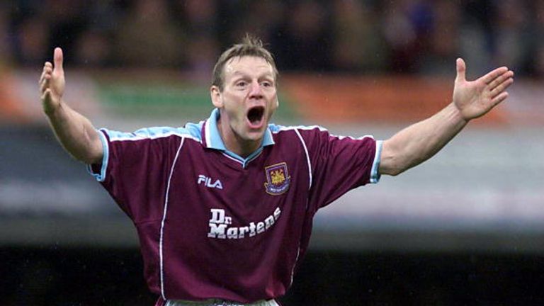 Stuart Pearce in action for West Ham United in 2000