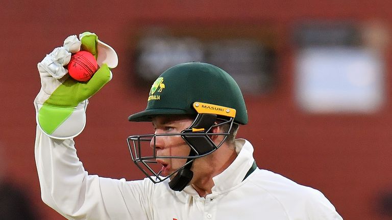 Tim Paine of CA XI appeals during the four day tour match between Cricket Australia XI and England at Adelaide Oval