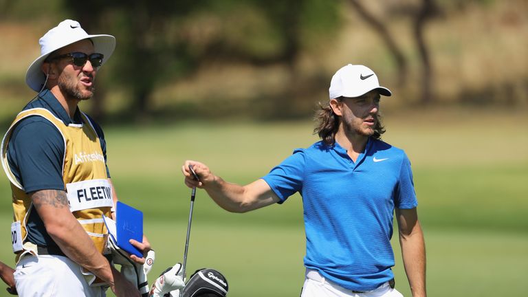 SUN CITY, SOUTH AFRICA - NOVEMBER 08:  Tommy Fleetwood of England in action during the pro am ahead of the Nedbank Golf Challenge at Gary Player CC on Nove