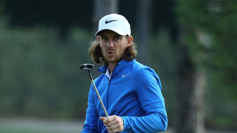 ANTALYA, TURKEY - NOVEMBER 05:  Tommy Fleetwood of England reacts to a putt on the 18th green during the final round of the Turkish Airlines Open at the Re
