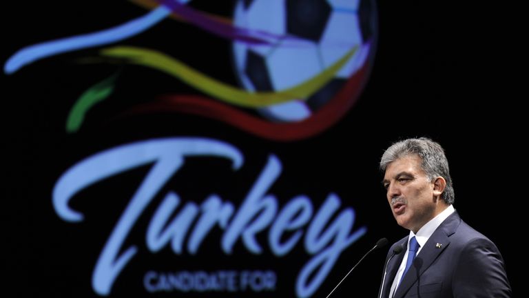 Former Turkish president Abdullah Gul helped lead the nation's bid for Euro 2016