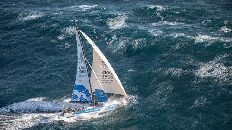 Start of Leg 2. Day 1 from Lisbon to Cape Town. Photo by Ainhoa Sanchez/Volvo Ocean Race. 05 November, 2017