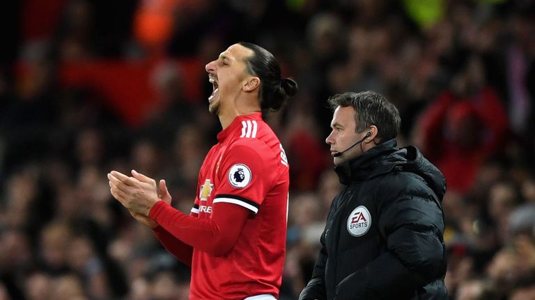 Zlatan Ibrahimovic was given a huge ovation as he returned to action for Manchester United