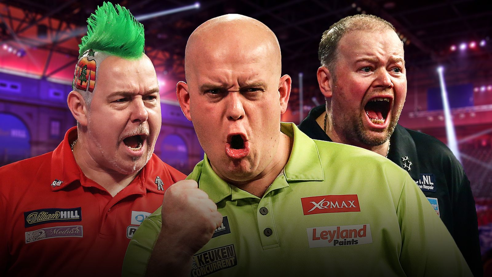 Premier League Darts Michael van Gerwen and Raymond van Barneveld to