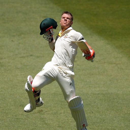 Warner hits ton as Aus take control