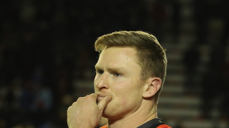 TOULON, FRANCE - DECEMBER 09:  Chris Ashton of Toulon looks on after their victory during the European Rugby Champions Cup match between RC Toulon and Bath