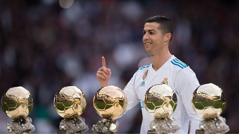 forhøjet lounge Spædbarn Ronaldo presented with Ballon d'Or | Video | Watch TV Show | Sky Sports