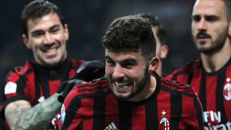 Patrick Cutrone scored AC Milan's third goal in their comfortable victory over Verona
